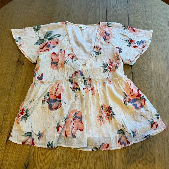 Lucky Brand Tops - Lucky Brand / Floral Peasant Blouse Sz S